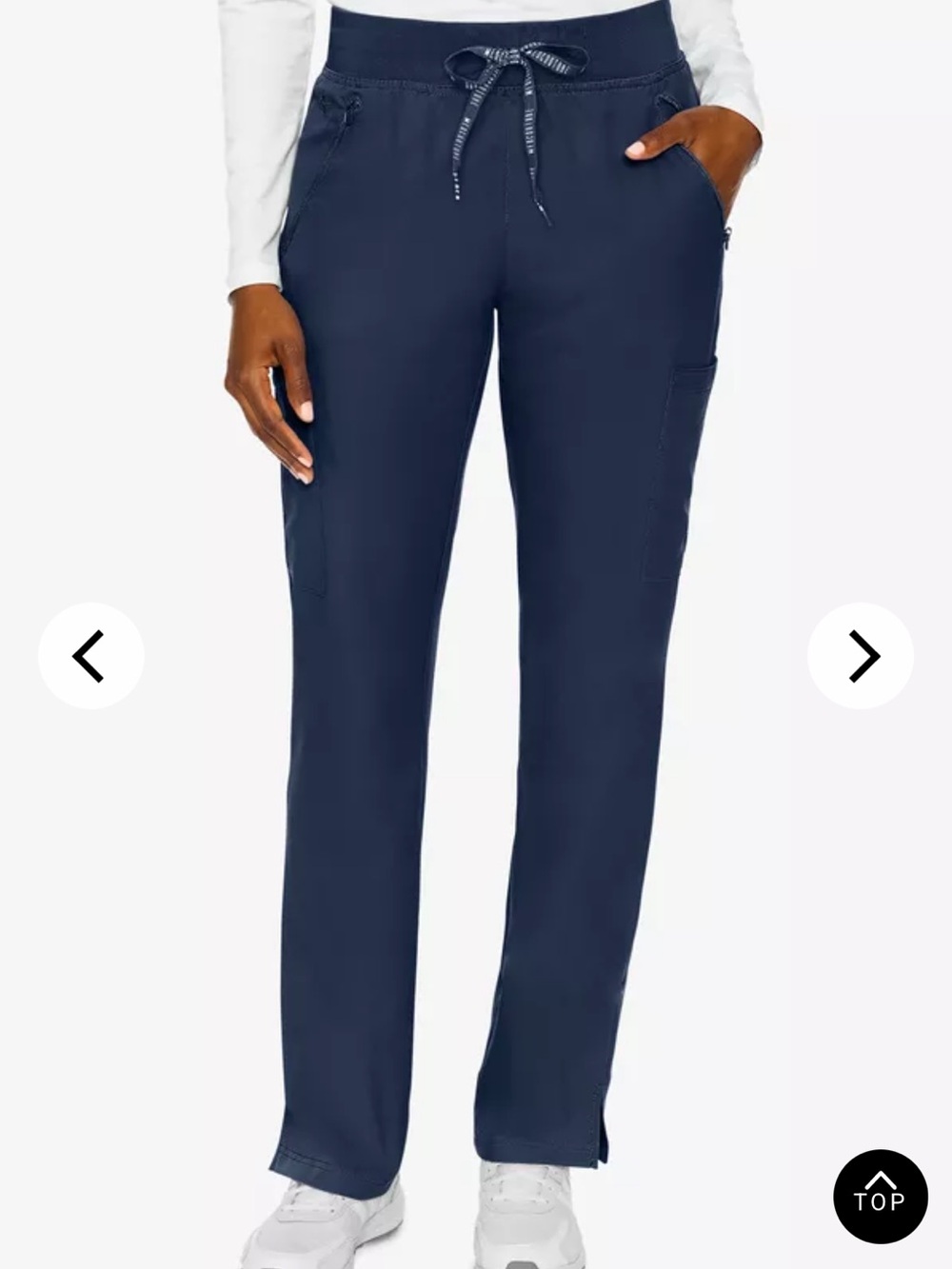 Med Couture Insight Women's 4-Pocket Zipper Cargo Pocket Straight Leg Scrub Pant